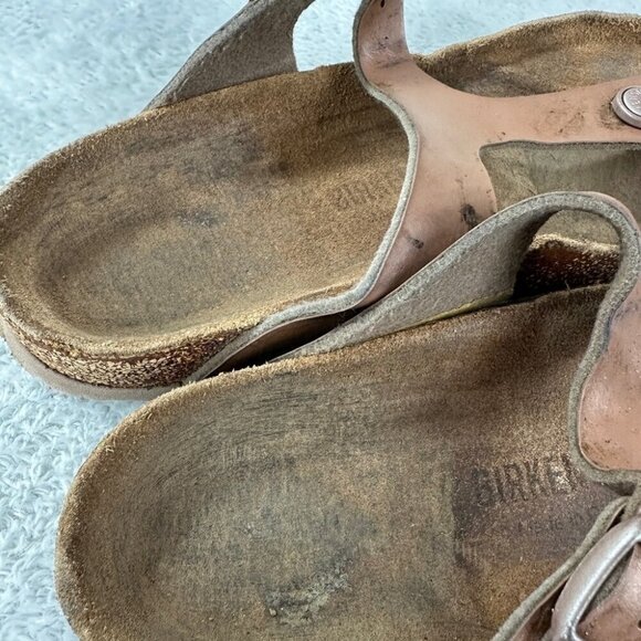 Birkenstock Gizeh Thong Sandals Brown Leather Women’s Size 41 EU - Picture 2 of 12